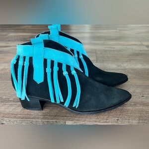 Modern Vice Fringe Boots Size 37 1/2 Made In Nyc